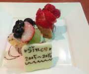 ケーキ&お花(スタッフ一同より)